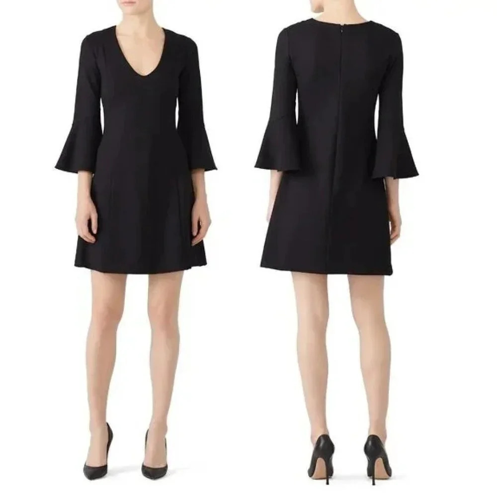 Amanda Uprichard | Fresno Bell Sleeve Mini Shift Dress - Size S